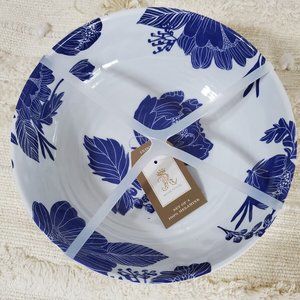 RACHEL ASHWELL 8" BOWLS Blue White Tan